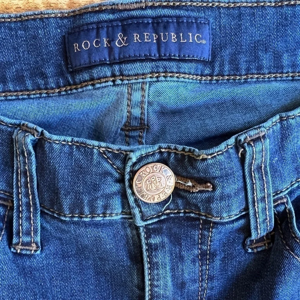 Rock and Republic Berlin Skinny Dark Denim Size 6 - Picture 5 of 9